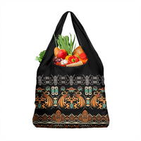 Black Batik Papua-inspired Pattern Grocery Bag LT9 1-pack One Size Black - Polynesian Pride