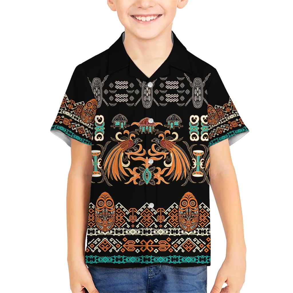 Black Batik Papua-inspired Pattern Hawaiian Shirt LT9 - Polynesian Pride