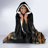 Black Batik Papua-inspired Pattern Hooded Blanket - Polynesian Pride