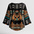 Black Batik Papua-inspired Pattern Kimono Sleeve Blouse - Polynesian Pride