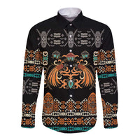 Black Batik Papua-inspired Pattern Long Sleeve Button Shirt LT9 Unisex Black - Polynesian Pride