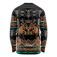 Black Batik Papua-inspired Pattern Long Sleeve Shirt LT9 - Polynesian Pride