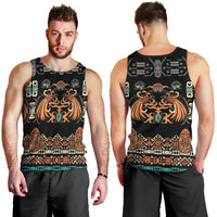 Black Batik Papua-inspired Pattern Men Tank Top LT9 - Polynesian Pride