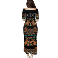 Black Batik Papua-inspired Pattern Puletasi LT9 - Polynesian Pride