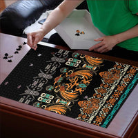 Black Batik Papua-inspired Pattern Puzzle LT9 - Polynesian Pride
