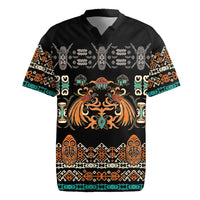 Black Batik Papua-inspired Pattern Rugby Jersey LT9 Black - Polynesian Pride