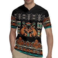 Black Batik Papua-inspired Pattern Rugby Jersey LT9 - Polynesian Pride