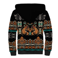 Black Batik Papua-inspired Pattern Sherpa Hoodie LT9 - Polynesian Pride