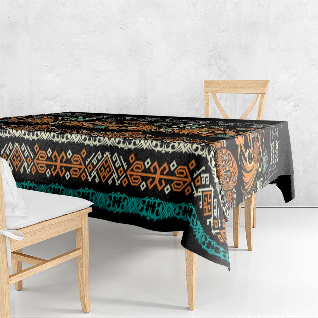 Black Batik Papua-inspired Pattern Tablecloth LT9 - Polynesian Pride