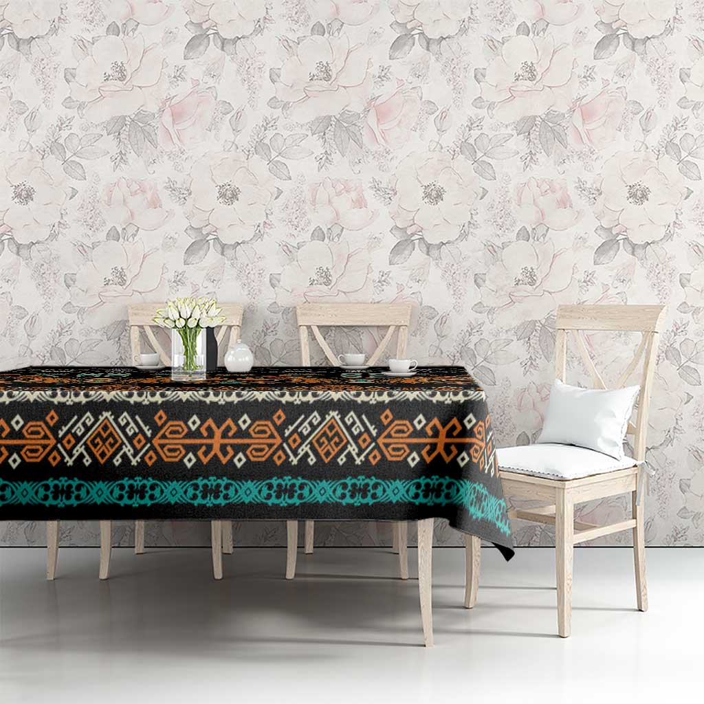 Black Batik Papua-inspired Pattern Tablecloth LT9 - Polynesian Pride