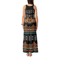 Black Batik Papua-inspired Pattern Tank Maxi Dress LT9 - Polynesian Pride