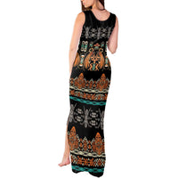 Black Batik Papua-inspired Pattern Tank Maxi Dress LT9 - Polynesian Pride
