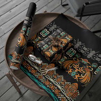 Black Batik Papua-inspired Pattern Wrapping Paper LT9 - Polynesian Pride