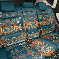 Dark Cyan Blue Batik Papua-inspired Pattern Back Car Seat Cover - Polynesian Pride