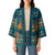 Dark Cyan Blue Batik Papua-inspired Pattern Kimono - Polynesian Pride
