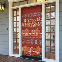 Oxblood Batik Papua-inspired Pattern Door Cover LT9 - Polynesian Pride