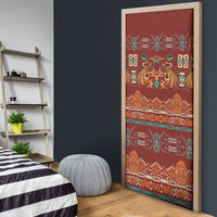 Oxblood Batik Papua-inspired Pattern Door Cover LT9 - Polynesian Pride