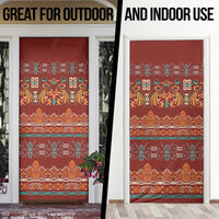 Oxblood Batik Papua-inspired Pattern Door Cover LT9 - Polynesian Pride