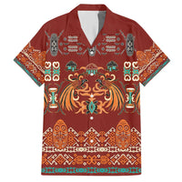 Oxblood Batik Papua-inspired Pattern Hawaiian Shirt LT9 Red - Polynesian Pride