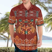 Oxblood Batik Papua-inspired Pattern Hawaiian Shirt LT9 - Polynesian Pride