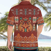 Oxblood Batik Papua-inspired Pattern Hawaiian Shirt LT9 - Polynesian Pride