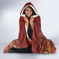 Oxblood Batik Papua-inspired Pattern Hooded Blanket - Polynesian Pride