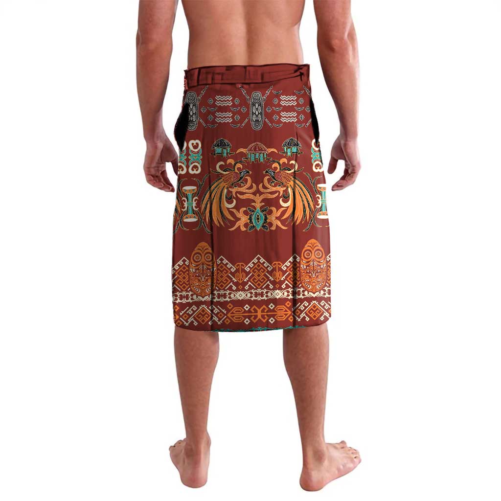 Oxblood Batik Papua-inspired Pattern Lavalava - Polynesian Pride