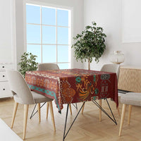 Oxblood Batik Papua-inspired Pattern Tablecloth LT9 - Polynesian Pride