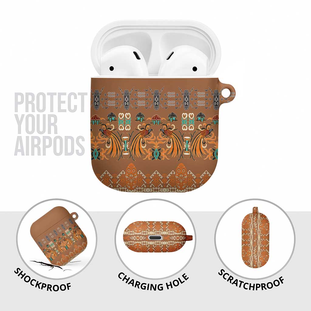 Terracotta Batik Papua-inspired Pattern AirPods Case - Polynesian Pride