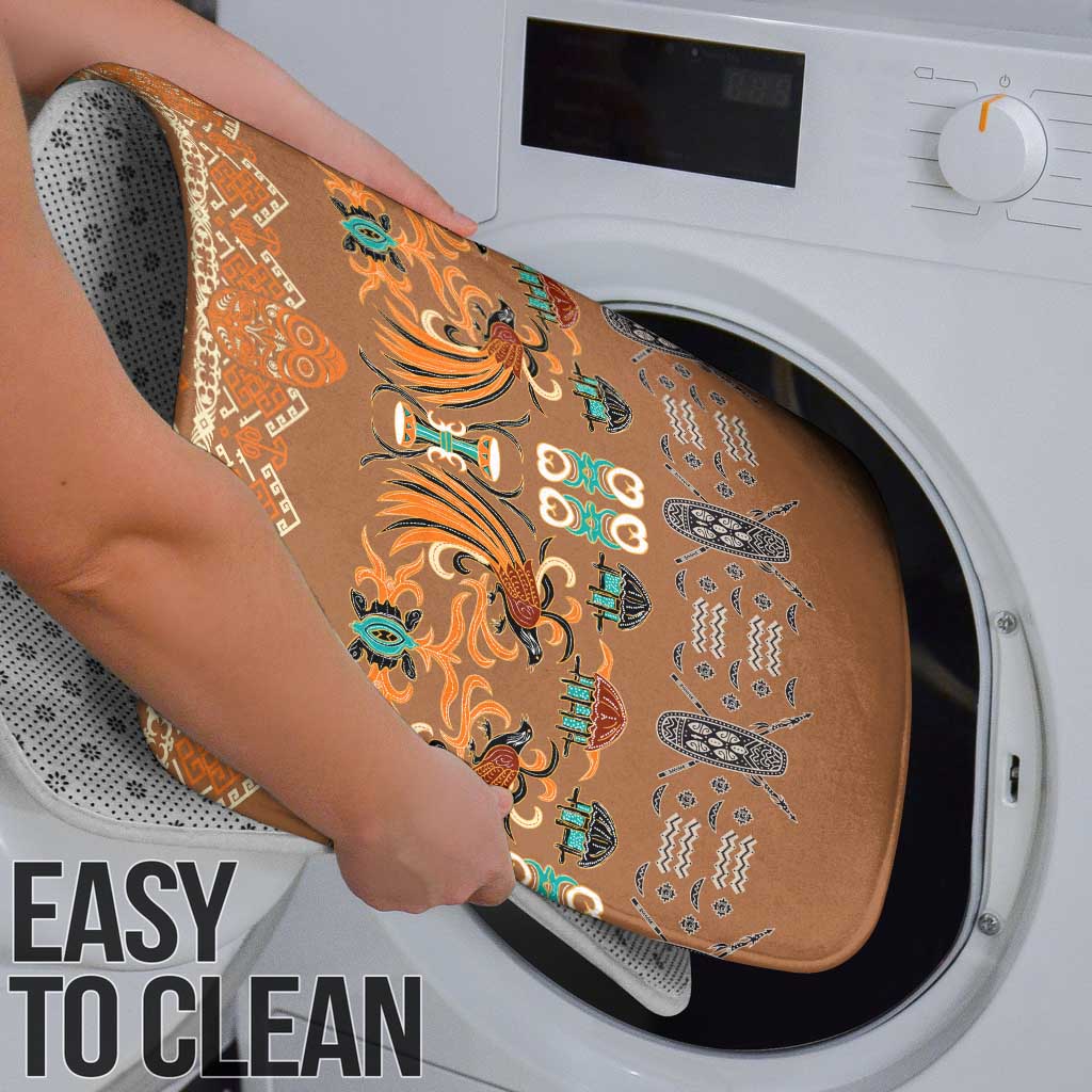 Terracotta Batik Papua-inspired Pattern Bathroom Set - Polynesian Pride