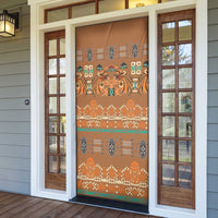Terracotta Batik Papua-inspired Pattern Door Cover LT9 - Polynesian Pride