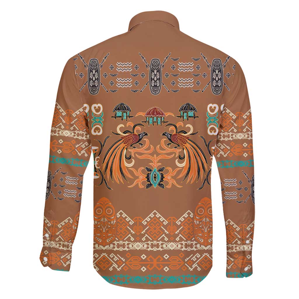 Terracotta Batik Papua-inspired Pattern Family Matching Puletasi and Hawaiian Shirt LT9 - Polynesian Pride