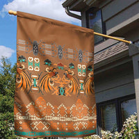 Terracotta Batik Papua-inspired Pattern Garden Flag - Polynesian Pride