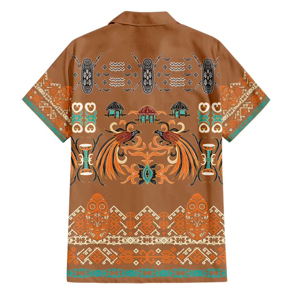 Terracotta Batik Papua-inspired Pattern Hawaiian Shirt LT9 - Polynesian Pride