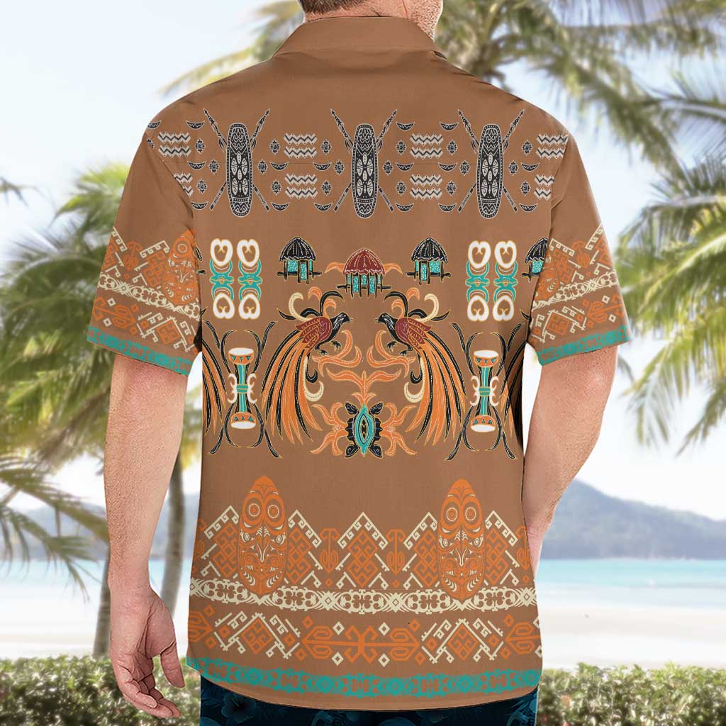 Terracotta Batik Papua-inspired Pattern Hawaiian Shirt LT9 - Polynesian Pride