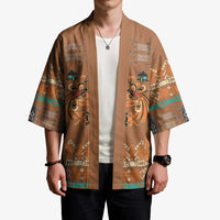 Terracotta Batik Papua-inspired Pattern Kimono - Polynesian Pride