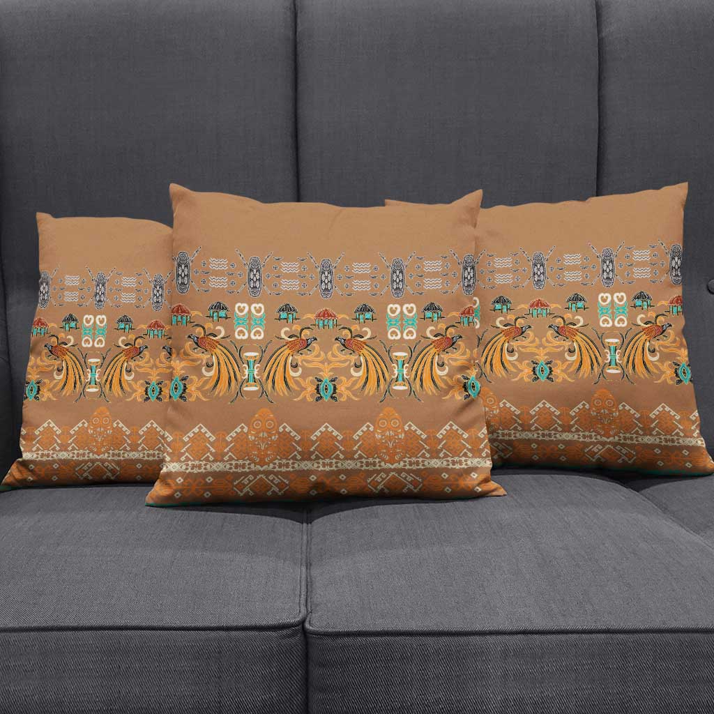 Terracotta Batik Papua-inspired Pattern Pillow Cover - Polynesian Pride