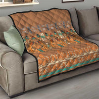 Terracotta Batik Papua-inspired Pattern Quilt - Polynesian Pride