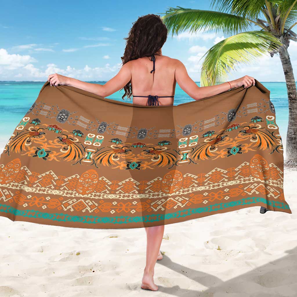 Terracotta Batik Papua-inspired Pattern Sarong - Polynesian Pride