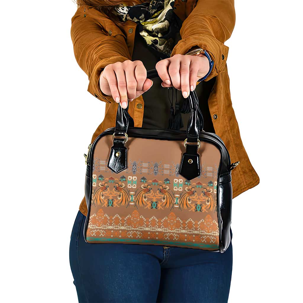 Terracotta Batik Papua-inspired Pattern Shoulder Handbag - Polynesian Pride
