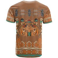 Terracotta Batik Papua-inspired Pattern T Shirt - Polynesian Pride