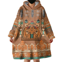 Terracotta Batik Papua-inspired Pattern Wearable Blanket Hoodie LT9 - Polynesian Pride