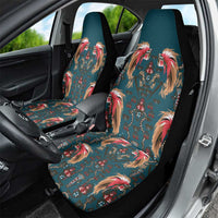 Dark Cyan Blue Bird of Batik Papua Car Seat Cover Exotic Natural Wealth of Papua - Polynesian Pride