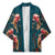 Dark Cyan Blue Bird of Batik Papua Kimono Exotic Natural Wealth of Papua - Polynesian Pride