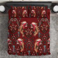 Oxblood Bird of Batik Papua Bedding Set Exotic Natural Wealth of Papua - Polynesian Pride
