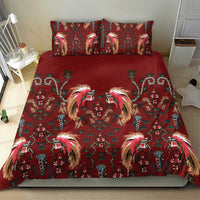 Oxblood Bird of Batik Papua Bedding Set Exotic Natural Wealth of Papua - Polynesian Pride