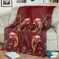Oxblood Bird of Batik Papua Blanket Exotic Natural Wealth of Papua - Polynesian Pride