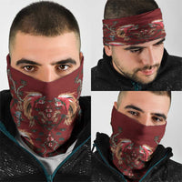 Oxblood Bird of Batik Papua Neck Gaiter Exotic Natural Wealth of Papua LT9