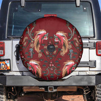 Oxblood Bird of Batik Papua Spare Tire Cover Exotic Natural Wealth of Papua - Polynesian Pride