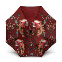 Oxblood Bird of Batik Papua Umbrella Exotic Natural Wealth of Papua - Polynesian Pride